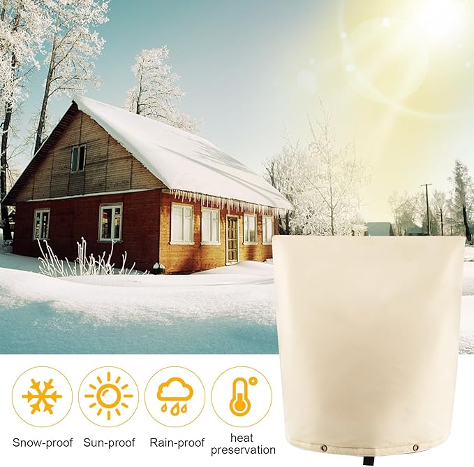 Insulated Backflow Preventer Pouch - Outdoor Pipe Insulation for Winter, Well Pump & Sprinkler Valve Protection