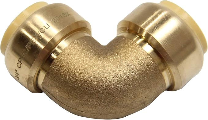 (Pack of 20) EFIELD 1/2 Inch Push Fit Fitting Bundles to Connect Pex, Copper, CPVC -10 PCS Elbow and10 PCS Coupling, with a Disconnect Clip