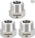 METALLIXITY 2PCS 3/4" Male NPT x 3/8" FeMale NPT Thread 304 Stainless Steel Hex Bushing Extension Tube Adapters Convert for Water Tub Spout/Shower