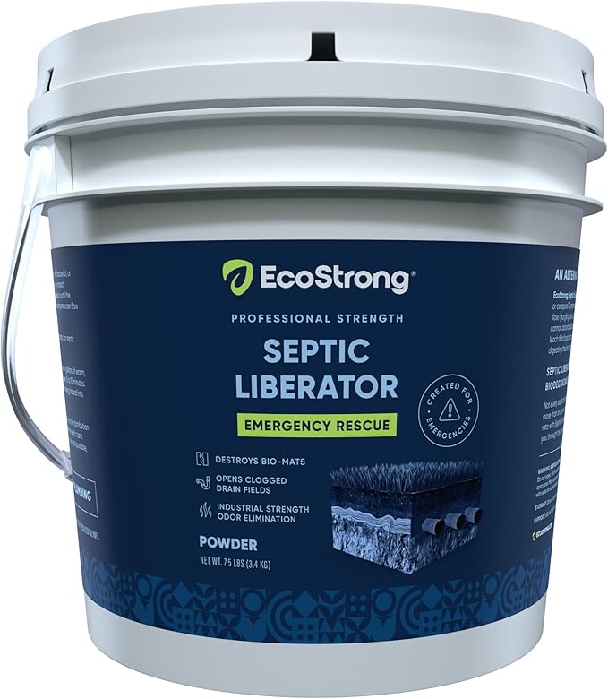 Septic Tank Shock Treatment | Bio Enzyme Septic Safe |Clears Leach & Drain Fields, Dissolves Organic Solids, Grease, Hair - Drain Deodorizer (7.5 LBS)