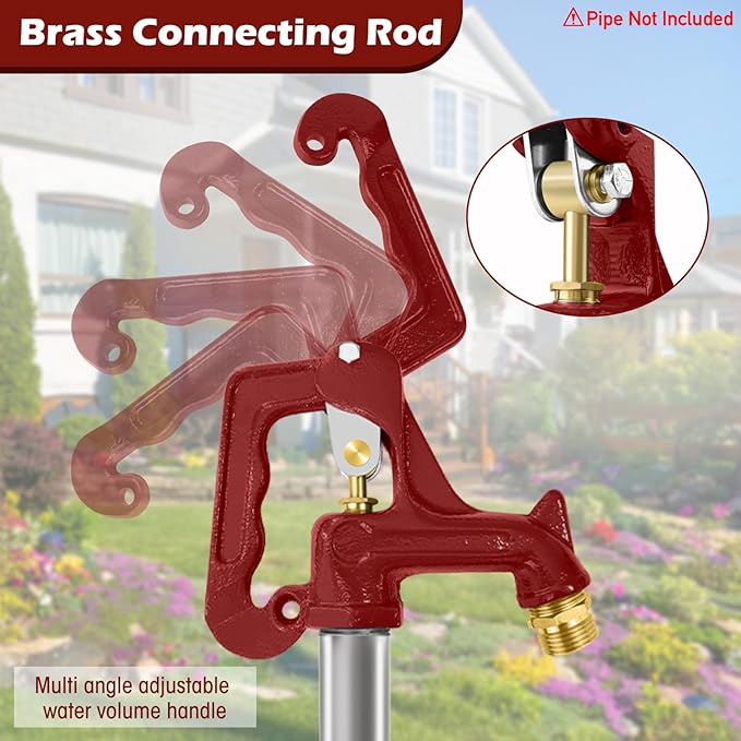 Frost Proof Yard Hydrant Complete Head Assembly,Only Fit JIANBENKJ Frost Free Outdoor Faucet Freeze Proof Hydrant,Adapt to 3/8"-16 UNC Male Nut Rod with 1" NPT Male Thread Pipe,Connect 3/4" Hose