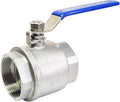 2" Female Ball Valve NPT Thread 316 Stainless Steel Full Port Ball Valve WOG1000 US Stock