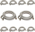 (10 Pack) Seelink 4FT Dishwasher Hose, 3/8" Comp x 3/4” FHT Stainless Steel Water Supply Line with 90 Degree FGH Elbow