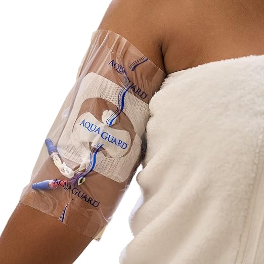 TIDI 50010-PKG AquaGuard Sheet – 7” x 7” – (Area of Coverage: 5” x 5.5”) – Shower Protection Sheet – Self-Adhesive Moisture Barrier – Wound Cover for Showering – 7 Sheets – Home Medical Supplies