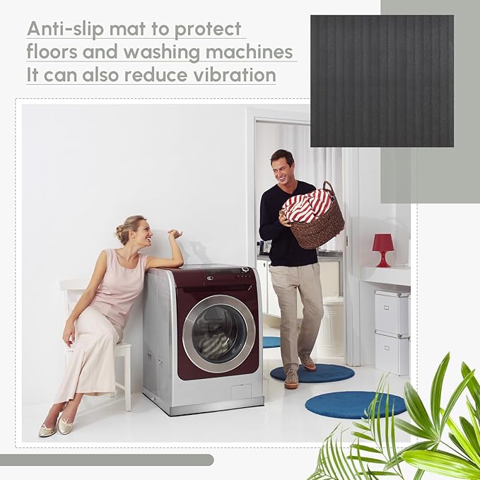Tandefio 28" x 30" x 2.5" Washing Machine Drain Pan Washing Machine Tray for Floor Protection Heavy Duty 304 Stainless Steel Dishwasher Leak Pan with Drain Hole and Anti-slip Bottom Pad