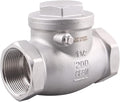 1-1/2 Inch Swing Check Valve - WOG 200 PSI Stainless Steel SS304 CF8M NPT