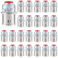 25 Pack Metal-Clad Cable Connectors, 3/8" Snap in Connectors Zinc Electrical Conduit Cable Connector for Steel and Aluminum Cables, Knockout Size 1/2'' Steel Construction