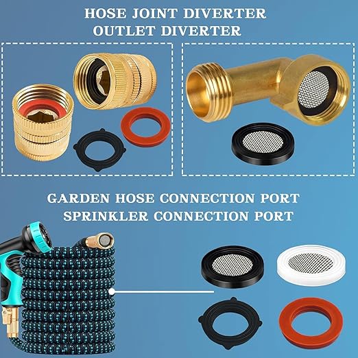 1000 Pcs 18 Size O Ring Kit+18 Size Rubber Washers Assortment Kit for Plumbing Faucet Water Pipe Garden Hose Washers Shower Heads Gasket Repair and Air or Gas Connections