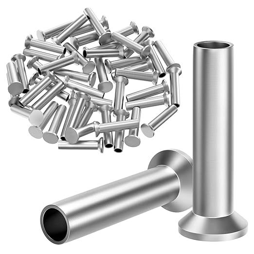 BLIKA 50Pack 3/16" Stainless Steel Stemball Swage Dead Ends for Deck Cable Railing, Invisible Cable Railing Hardware for Wood/Metal Posts, 3/16" Stemball Swage Terminal