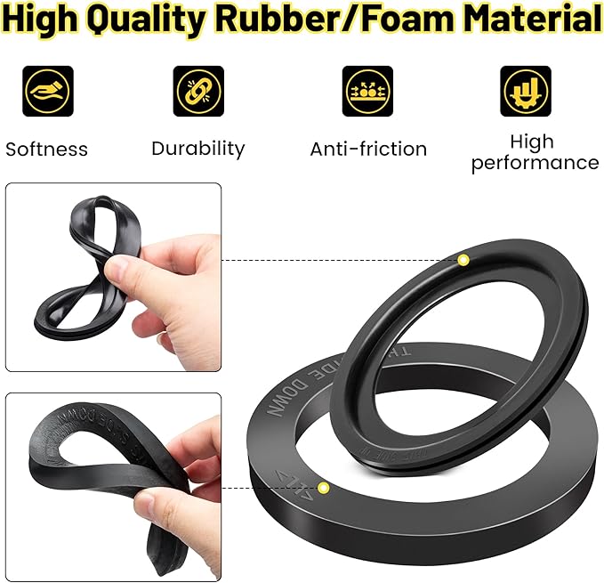 Oyviny RV Toilet Seal and 3" Floor Flange Kit Fits for Dometic 300 310 320 Series RV Toilets, 3 in 1 Combo Replaces 385345892 Socket Flange and 385311652 Gasket & 385311658 RV Toilet Flush Ball Seal