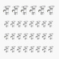 30-Pack GUOFIS Angle Stop Valve with Multi-Turn,1/2-Inch Nominal (5/8" OD) Compression x 3/8-Inch OD Compression Water Shut-off Valves(LF Brass Chrome Plate)(VALVE362-30Pack)