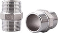 Hex Nipple 1 Inch Male NPT - DERPIPE Stainless Steel 304 Threaded Pipe Fitting for Brew Kit, Home Piping Application(Pack of 2)