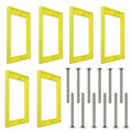6 PCS 1/4" Single Gang Outlet Box Extenders with 12 Screws - Electrical Outlet Extender Receptacle Box Extenders for Electrical Outlet Switches, Yellow