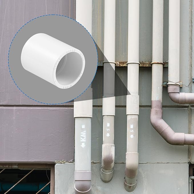 9 pcs 1" PVC Coupling Pipe Fittings (Socket x Socket) Schedule 40 PVC Fittings used For Plumbing and Irrigation