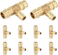 10-Pack HeSun PEX-A Fitting, 3/4"x3/4"x1/2" Expansion Tee, PEX Expansion Fitting Tee, ASTM F1960(PEX1960120)