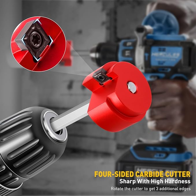 9Pcs PVC Pipe Reamer Kit With 1/2inch, 3/4inch, 1inch, 1-1/4inch,1-1/2inch, 2inch,2-1/2inch, 3inch, 4inch Head Aluminum, PVC Fitting Saver, PVC Socket Saver For SCH40 PVC, ABS PVC Pipe, CPVC