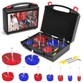 9 PCS PVC Pipe Reamer Kit, Fitting Saver Contains 1/2",3/4'', 1'',1-1/4",1-1/2'',2'', 2-1/2", 3'', 4'' Head Reamers, Plumbing Tools for Standard 1/2" Drills,Suit for PVC,CPVC, PP, PE and ABS Pipes