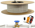 100' HTM Braid Self Regulating Heating Cable Mobile Home Heat Tape Water Pipes Freeze Protection & Freeze Free Connector Kit - Plug and End Seal *1