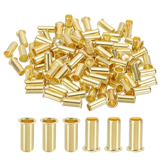 PATIKIL 5/16" Brass Compression Fittings,100Pcs Compression Insert Tube Fitting for Connecting Air, Fuel, Water, Oil and Inert Gases Lines