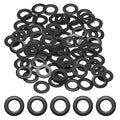 100-Pack M8 Flat Washers, Metric 16mm OD 1.5mm Thick 304 Stainless Steel Washers for Bolts Screws Nuts for Automotive/Machinery/Furniture, Flat Metal Washers [Black Galvanized]