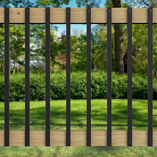 50 Pack Deck Balusters 26"x 1" Staircase Baluster, Diameter Black Metal Deck Spindle and Stairs Railing,Hollow Round Black Deck Balusters for Deck Railing Porch