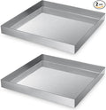 Shimeyao 2 Pack Galvanized Drain Pan 24" x 24" x 2.5" Water Damage Prevention for Dishwasher, Electric Water Heater, HVAC Protects Floor Drip Pan