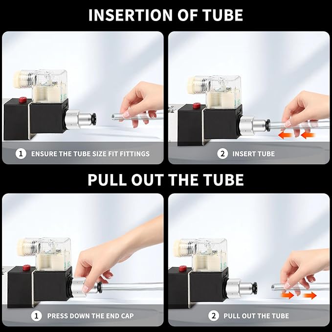 Push to Connect Fittings 1/4 Inch Tube OD x 1/4 Inch NPT Thread Female Straight Quick Connect Fitting 10Pcs