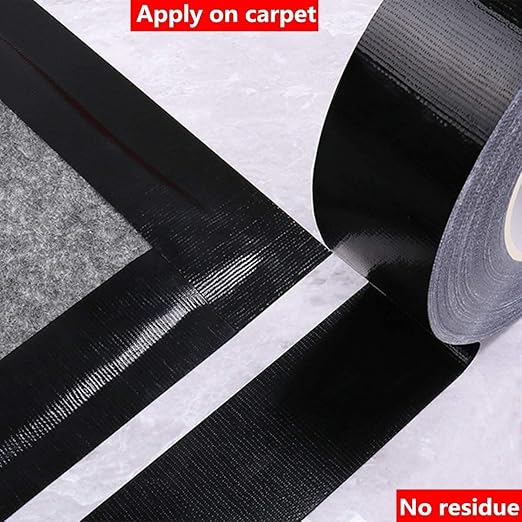 CHUANGSEED Black Wide Duct Tape,Heavy Duty Industrial Grade 3 inches x 55 Yards (164 ft), Waterproof, Strong, Flexible, No Residue, for Crafts & Home Improvement
