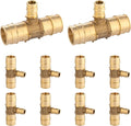 10-Pack HeSun PEX-A Fitting, 1"x1"x1/2" Expansion Tee, PEX Expansion Fitting Tee, ASTM F1960(PEX1960049-10)