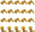 (20-Pack) PEX Fittings, Pex 1/2" x 3/4" Male Threaded NPT Elbow Adapter, Brass Crimp Fittings, for PEX Tubing Pipe Plumbing, ASTM F1807(PEX1807103-20Pack)