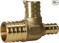 XFITTING 1 inch x 1/2 inch x 3/4 inch Pex Reducing Tee, Pex B Crimp Version 26-5-4=10X, 10 Pieces