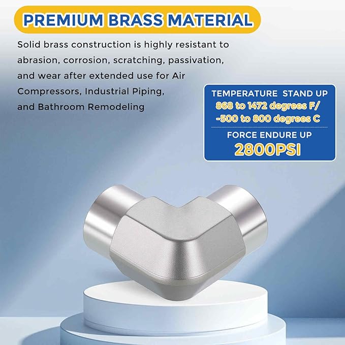 2 Pack 316 Stainless Steel Pipe Fittings, 90 Degree 1/2" FeMale NPT to 1/2" FeMale NPT Barstock Street Elbow W/Sealing Tape, Forged Pipe Fitting Connector for Air, Oil, LP