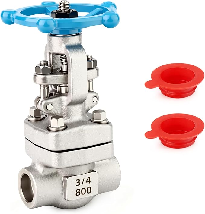 TAISHER 1PCS Forging of 304 Stainless Steel Weld Gate Valve, 3/4" OD Rotary Sluice Valve With Wheel Handle, For Water, Oil, Gas