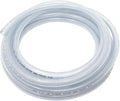 Gloxco Clear Braided PVC Tubing, Food Grade, Heavy Duty Reinforced Hose, 1/2" ID, 25 Ft Length