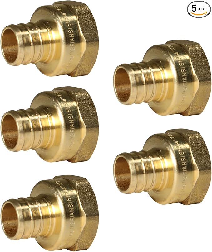 XFITTING 3/4 inch Pex x 3/4 inch Female NPT Adapter, 23-4-2=5X, 5 Pieces