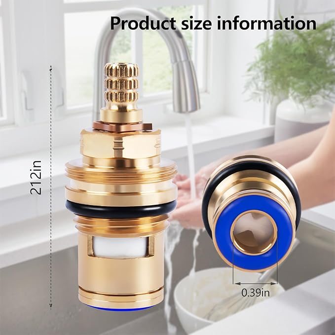 013787-45 Ceramic Cartridge Assembly Replacement for T&S Brass Faucets,Pressure 20PSI-125PSI, Temperature 40F-140F (Cold)