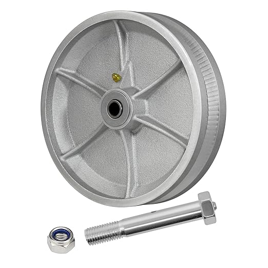 8" X 2" Sliding Gate Wheels, Cast Iron V Groove Wheel with Roller Bearing-1200 lbs Capacity, Rolling Gate Wheels, Sliding Gate Casters for Metal Tube Gate, Silver（10 Pack）