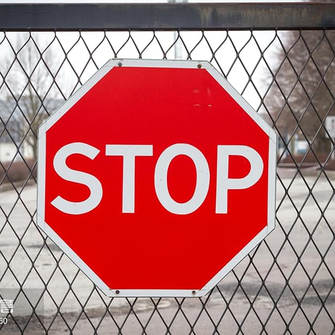 Octagon Stop Sign, 24 x 24 Inch Reflective Traffic Warning, 0.120" Thick Durable UV-Protected Weatherproof Plastic for Street, Road, and Garage Parking (HIP TypeIV-Plastic, 24 Inch-4 Pack)