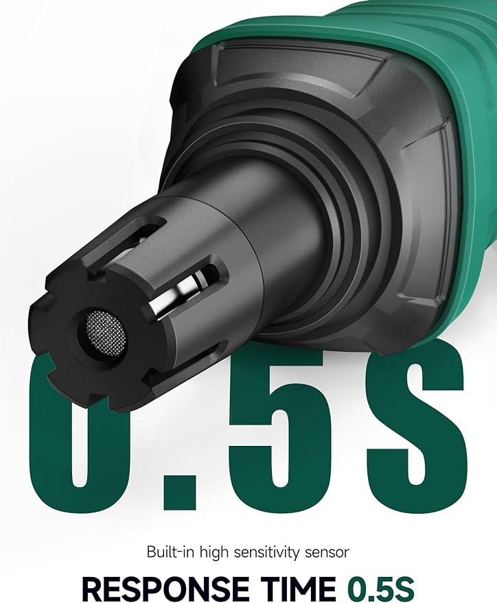 Gas Leak Detector for RV & Home - Detects Propane, Methane & Combustible Gases, Audible & Visual Alarm, Quick Leak Location, 2 Batteries Included (Green)