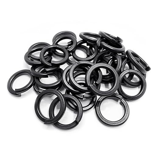 3/8" Split Lock Washer, 18-8 (304) Stainless Steel Black Coating Spring Lock Washer 50PCS