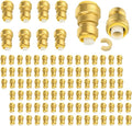 (Pack of 100) Niikappu 1" x 3/4" Reducing Coupling Brass Fittings, Push-to-Connect Plumbing Fitting for Pex, Copper, CPVC, Includes Removal Clip(PF144-100Pack)