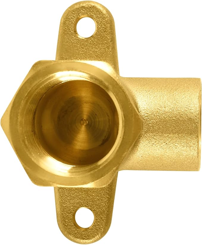 5-Pack EFIELD 1/2"FPT x 1/2"Sweat Brass 90-Degree Drop Ear Elbows for Copper Pipe Connection