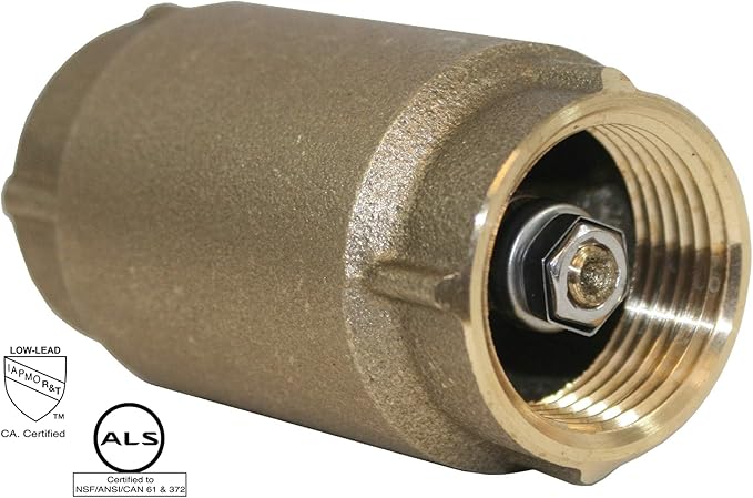 Merrill MFG CVNL100 1" No-Lead Brass Check Valve 700 Series, 1"