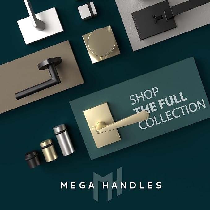 Mega Handles Magnetic Tubular Door Latch - 3 Inch Magnetic Exterior Door Latch, Standard Door Latch Replacement Suitable for Every Door Handle & Knob Brand - Matte Black