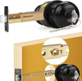 5" Backset Entry Door Latch with Keyed Diff. Knobset, 19/64" (7.6mm) Square Interface with Square Corner Faceplate, Non-Handed, Matte Black