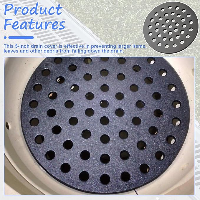 846-S3PK 5-Inch drain cover Cast Iron Strainer Epoxy Coated, Corrosion Resistant,floor drain cover