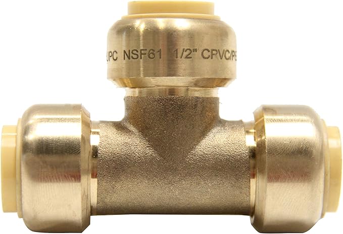 (Pack of 25) EFIELD 1/2 Inch Push Fit Fitting Bundles to Connect Pex, Copper, CPVC -10 PCS Elbow and10 PCS Coupling, 5 PCS Tee with a Disconnect Clip