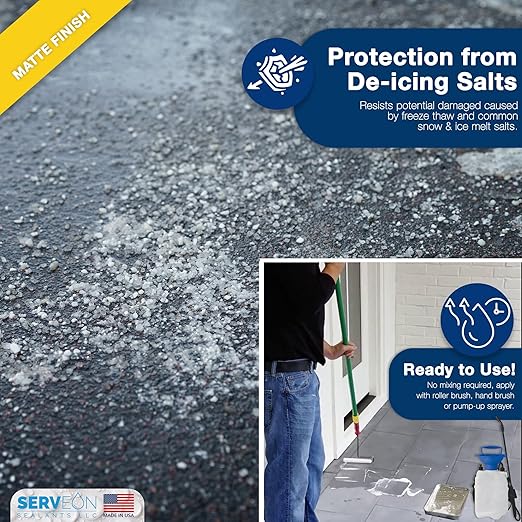 Natural Stone Sealer Plus Stain Guard (Matte Finish) Commercial Grade Outdoor Indoor Waterproof Grout Sealer Protects Pavers Pools Patios Landscape Stones (1 Gallon) H2900S