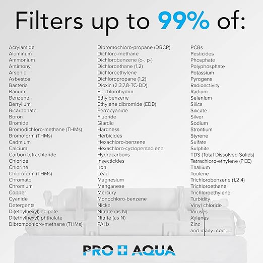 PRO+AQUA Elite 5-Stage Whole House Water Softener and Filter Bundle System for Well Water | Reduces Heavy Metals, Iron, Sulfur, Sediment, Chlorine, and More | Ideal for 3-4 Bathrooms (+ RO System)