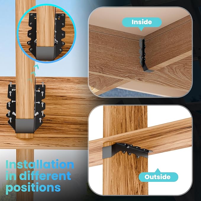20 pcs 2x10 Joist Hangers Black Face Mount Joist Hangers , 2x10 Brackets Fits Truss Connectors,Rafter Hangers for Floor Deck and Ceiling Joists Q235B Steel Black Powder Coated